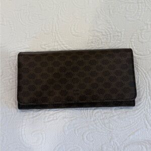 Celine Vintage Brown Monogram Wallet
